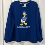 Parks Walt Disney World Donald Duck Crewneck Sweatshirt Royal Blue 2XL Photo 0
