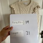 frame denim Frame Sofia cream ruffle cable-knit sweater size small Photo 7