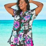 Swimsuits for All Swim Top Tunic Longer Length Short Sleeve Cover Photo 0