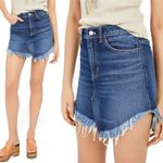 Free People Bailey Denim Miniskirt Medium Wash Frayed Fringe Hem Women’s Size 28 Photo 13