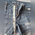 American Eagle  100% Cotton Women's Blue Distressed Denim Shorts Size‎ 10 Photo 5