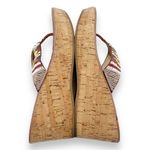 Sam Edelman Rosa Nude Ginger Beaded Thong Cork Wedge Sandal Flip Flop Size 8.5 Photo 11