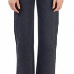 Levi's Ribcage Straight Ankle Jeans Charcoal Gray Black Wash Size 24 Photo 0