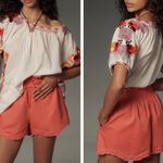 Anthropologie Linen Blend Double Waistband Shorts, Size S/M Photo 1