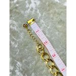 KH Studio Gold Tone Resin Green Enamel Statement Necklace Peacock Photo 5