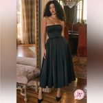 House Of CB  contessa Black Strapless Satin Corset Midi‎ Dress NWOT Size XS Photo 13