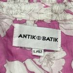 Antik Batik Peony Floral Blouse Women’s Large (42) Pink Photo 4