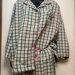 Women’s‎ medium, sleep sense, authentic Portuguese flannel GUC top and bottoms Pink Photo 8
