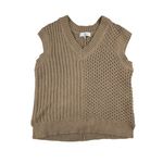 L'Academie L’Academie - Oversized Knit Sweater Vest in Brown Photo 0