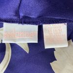 Adonna  Blue & Tan Floral Print Satin Short Long Sleeve Belted Robe XS Photo 3