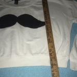 Forever 21 cropped oversized mustache long sleeve sweatshirt soft size M Photo 3