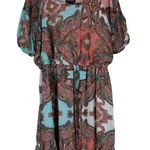 Enfocus Studio En Focus Dress Womens 14W Pink Blue Paisley Boho Flutter Sleeve 70s Hippie Photo 0