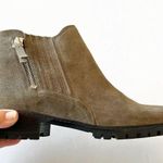 Marc Fisher Dark Taupe Gray Suede Lug Sole Ankle Boots Photo 1