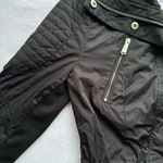 BCBGeneration Black Nylon Zipper Detail Moto Jacket Biker Streetwear Motorcycle Photo 8