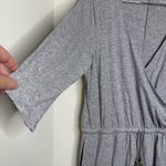 AnyBody Loungewear Romper Women’s Size Medium Heather Gray Surplice Comfy Photo 3