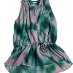 Filippa K Silk Tank Sz 4 Purple Teal Feather Photo 1