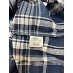Rebecca Malone New  Womens Small Plaid Button Up Tunic Long Roll Tab Sleeve Blue Photo 5