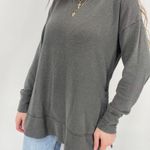 Aerie  slouchy crewneck pullover sweatshirt high low in dark gray XS Photo 5