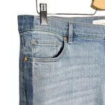 Loft Light Wash Modern Skinny Side Stripe Step Raw Hem Jeans Photo 1