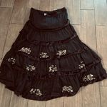 Michel USA Women's Y2K Layered Ruffle Skirt XL Festival Cottage Brown Black Photo 5