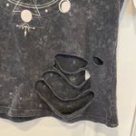 NWT Occasion Size S Black Acid Wash Distressed Cosmos Tee Shirt Moon Cycle Snake Photo 5