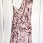 IRO • Freesia Dress silk chiffon one shoulder draped mini Lilas purple pink Photo 0