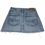 American Eagle AEO  90’s High Rise Cutoff Denim Mini Skirt size 4 Photo 4