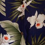 Royal Creations | Floral Button Down Aloha Shirt sz S Blue Photo 4