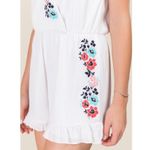Francesca’s Cyathea Floral Embroidered Romper White Photo 1