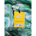 Diane Von Furstenberg DVF Target  Long Satin Disco Zebra Green Robe Size 2XS Photo 5