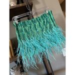 retrofete Tai Feather Sequin Mini Skirt Sea Foam Womens Size Small Green Photo 6