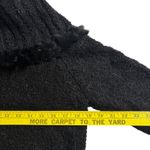 Escapade Black‎ Boucle Knit Rabbit Fur Trim Cowl Neck Sweater Medium Black Photo 8