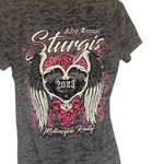 Next Level Apparel Next Level Women Large Sturgis Biker Wings Short Sleeve Graphic Tees‎ Photo 4