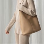 OAK + FORT City Tote Vegan Leather Beige Tan Photo 1