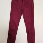 ZARA  Trafaluc Denim Red Burgundy Skinny Jeans Photo 0