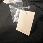 Pleione Black Satin Ruffle Short Sleeve Polka Dot Blouse NEW XL Smocked Waist Photo 8