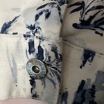BELLE KIM GRAVEL WO SIZE 3X WHITE WITH BLUE TROPICAL DESIGN DENIM JACKET EUC Photo 9