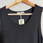 Marine layer  Lexi Daytime Midi Dress in Black Rib Women's Large Bodycon LBD NWT Photo 9