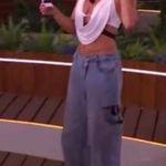 Pretty Little Thing Oversized Baggy Cross Waist Jeans Photo 2