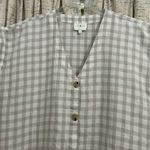 Lou & grey  100% Linen Gingham Button Front Dress  Photo 1