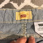 Levi's  High Waist Striped Shorts Sz 16 plus Blue White summer casual stripes Photo 2