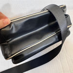 Versace Perfumes Black Gold Nylon Crossbody Handbag Womens Purse Shoulder Bag Photo 9