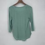 Soho Jeans Soft Tee Mint Green Crisscross Neck 3/4 Sleeve Top Size S Photo 4