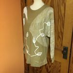 Vintage 80s earthy vine n leaves sweater Size M Photo 4