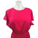 Aritzia Little Moon Pink Crew Neck Cutout Back Elastic Waist Blouson Dres Size S Photo 2