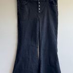 American Eagle  Black Flared Jeans with Button Fly Women’s Size 18 Photo 0