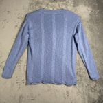 Free People Beach Shirt Ribbed Knit Henley Top Long Sleeve Casual Button Blue XS Photo 2