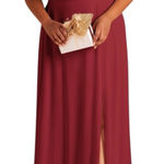 Birdy Grey  Jane Convertible Burgundy Chiffon Bridesmaid Dress sz XXL Maxi Gown Photo 0