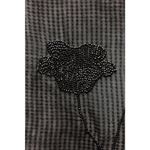 ZARA  ZW COLLECTION FLORAL EMBROIDERED PAJAMA SHIRT in Gray Photo 3