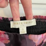 THIRTY THIRTY LA Plum Purple Pink Floral Shiny Square Neck 3/4 Sleeve Blouse S Photo 5